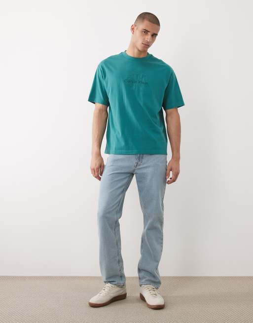 Calvin Klein Jeans Monologo t-shirt in green, 2 of 5