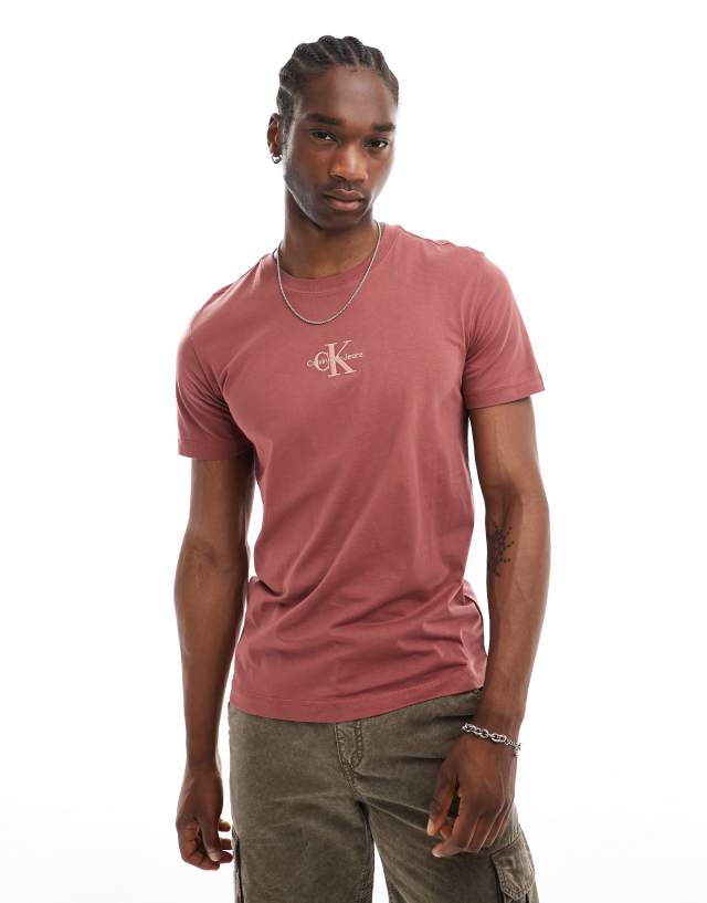 Calvin Klein Jeans - monologo t-shirt in red