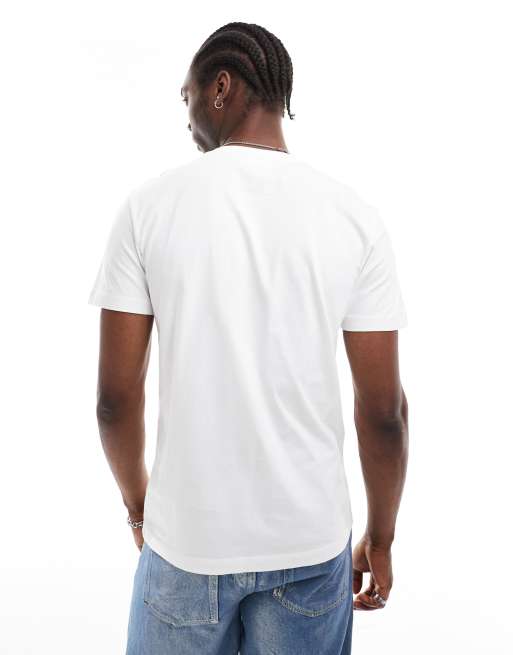 Calvin Klein Jeans monologo t-shirt in white, 3 of 4