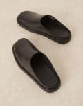 [Calvin Klein Jeans] Calvin Klein Jeans moulded slip on mules in black 40 Triple Black