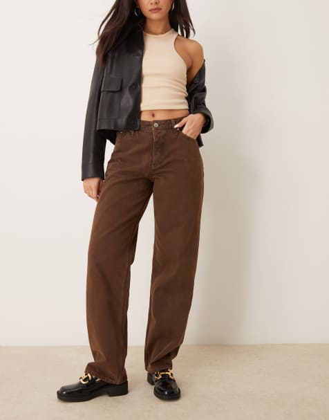 Calvin Klein Jeans - Mørkebrune og løstsiddende 90'er jeans - Kun hos ASOS - view 1