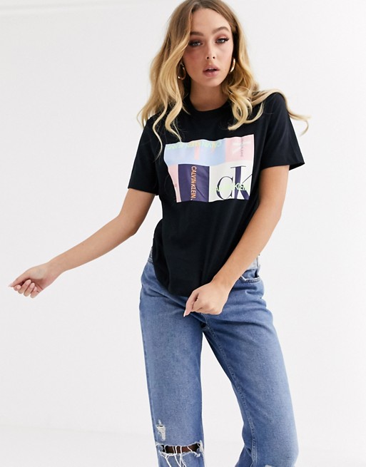 Calvin Klein Jeans multi logo t shirt