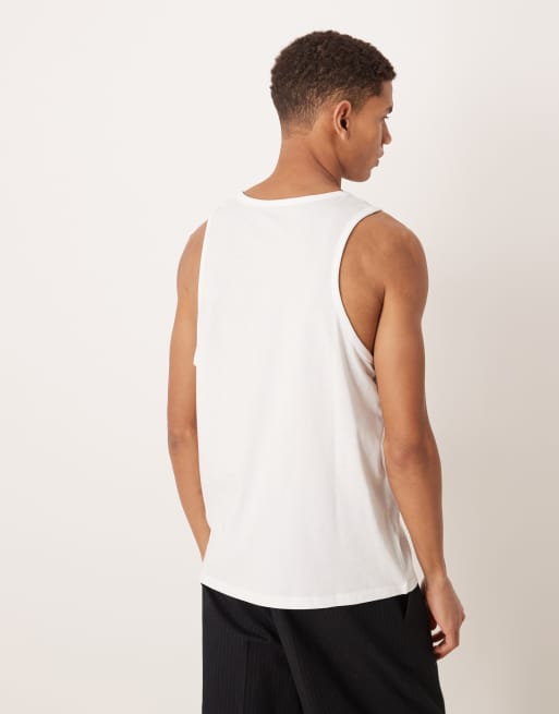 Calvin Klein Jeans – Muskelshirt in Weiß mit klassischem Logo , 3 von 5