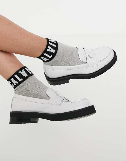 Calvin Klein Jeans – Nickoll – Białe loafersy