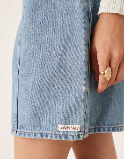 Calvin Klein Jeans – Niebieska sukienka mini na ramiączkach, 2 z 4