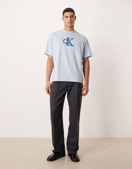 Calvin Klein Jeans – Niebieski T-shirt z logo , 2 z 5