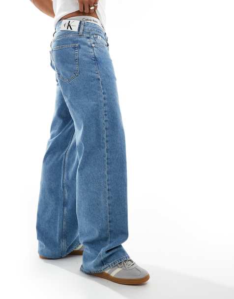 Calvin Klein Jeans – Niebieskie jeansy o luźnym kroju w stylu lat 90. - view 1