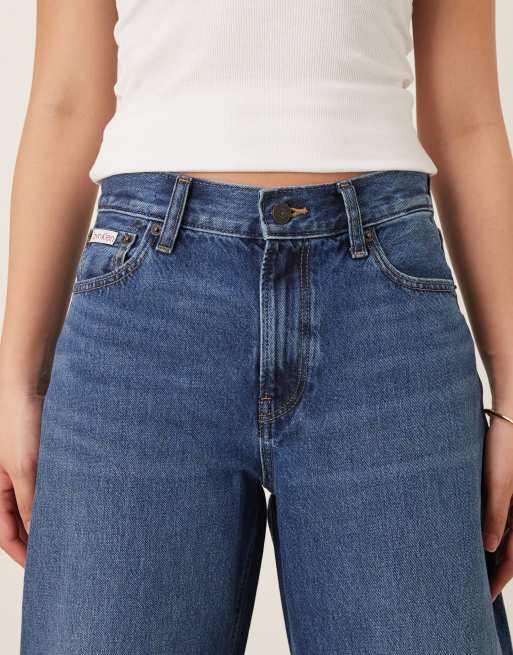 Calvin Klein Jeans – Niebieskie luźne jeansy barrel, 5 z 5