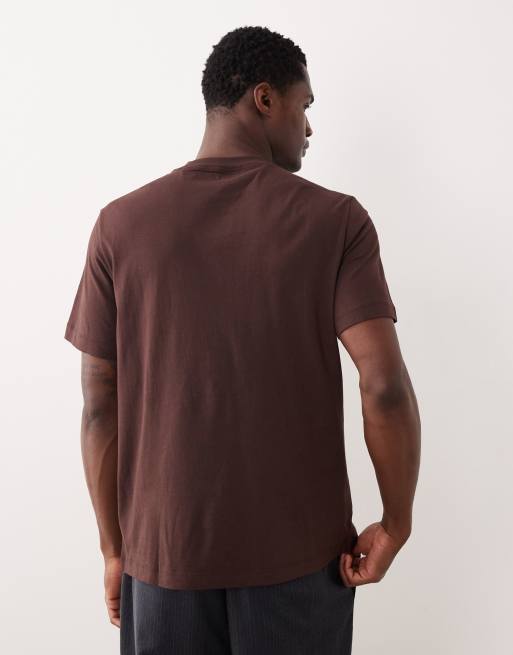Calvin Klein Jeans NYC chest graphic in mocha brown, 3 of 5