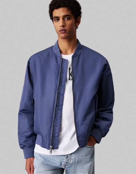 Calvin Klein Jeans – Nylon-Bomberjacke in Vintage-Indigo - view 1