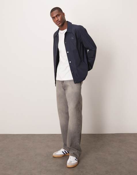 Calvin Klein Jeans nylon coach jacket in navy - view 1
