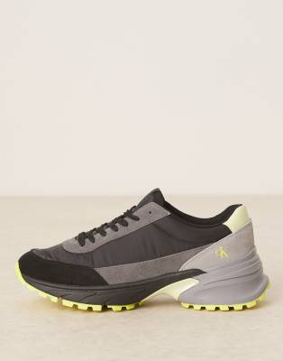 Calvin Klein Jeans Est.1978 Nylon Hike Runner Sneakers In Black