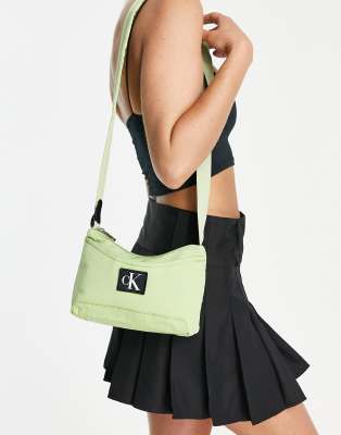 Calvin Klein Jeans nylon shoulder bag in green