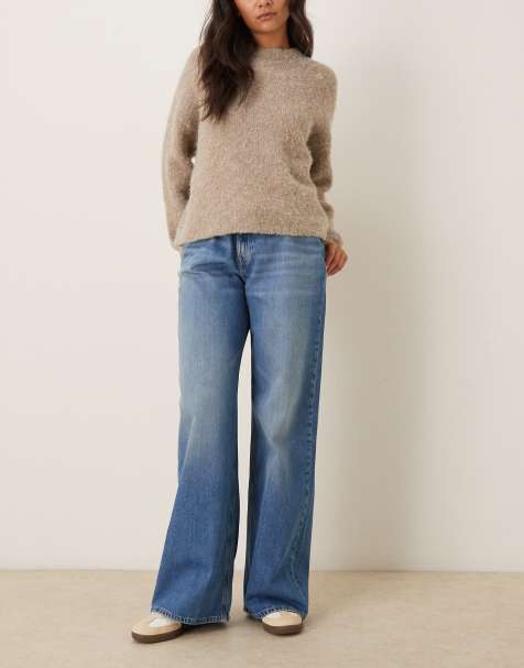 Calvin Klein Jeans low rise baggy jeans in mid blue wash