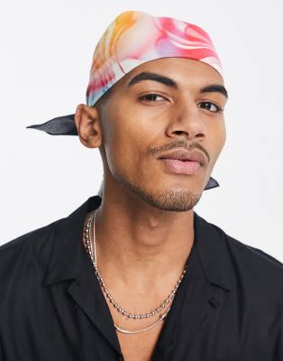 Calvin Klein Jeans Est.1978 Cotton Pride Capsule Bandana In Tie Dye Multi - Multi