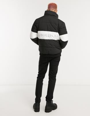 calvin klein outline logo jacket