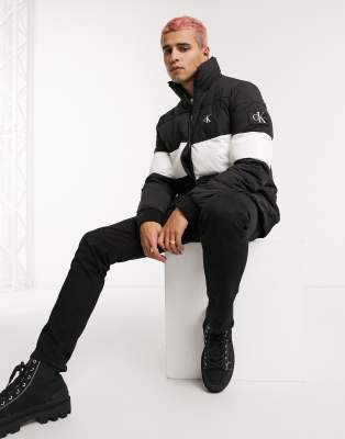 calvin klein outline logo jacket