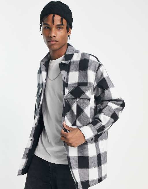 Calvin klein checkered clearance shirts