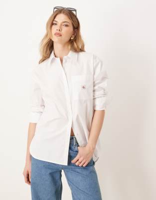 Calvin Klein Jeans - Oversize-Hemd in Weiß