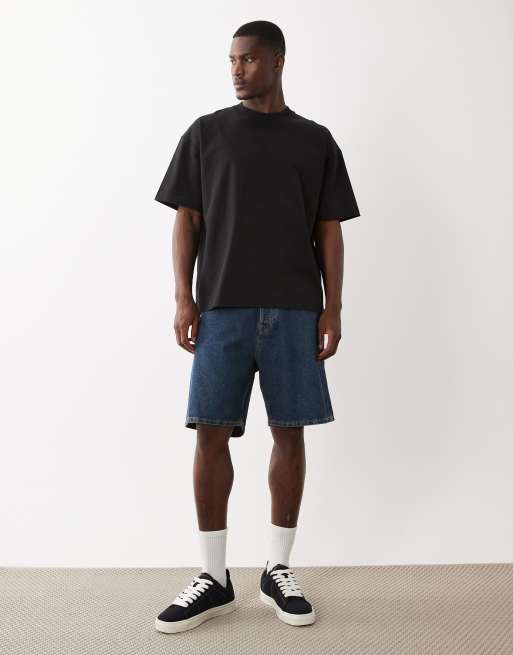 Calvin Klein Jeans – Oversize-T-Shirt in Schwarz mit geprägtem Monogramm-Logo , 2 von 5