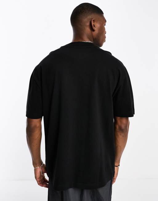Calvin Klein Jeans – Oversize-T-Shirt in Schwarz mit Monogramm-Logo, 2 von 4