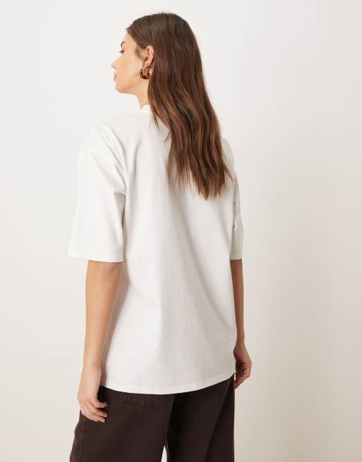 Calvin Klein Jeans – Oversize-T-Shirt in Weiß mit Markenschriftzug, 3 von 4