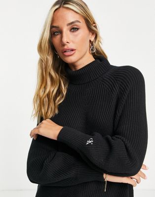 Calvin Klein Jeans oversized premium knitted jumper in black