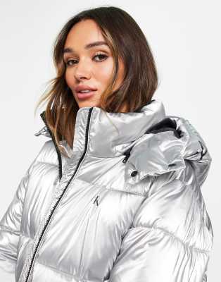 Calvin klein silver coat discount
