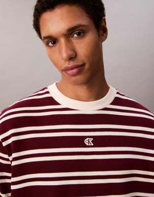 Calvin Klein Jeans Est.1978 Oversized Striped T-shirt In Multi