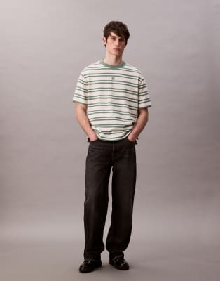Calvin Klein Jeans Est.1978 Oversized Striped T-shirt In Pattern