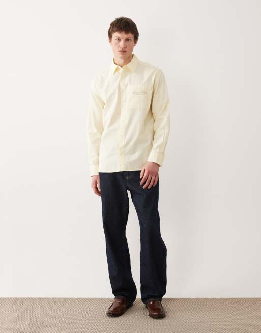 Calvin Klein Jeans – Oxford-Hemd in Hellgelb, 2 von 5