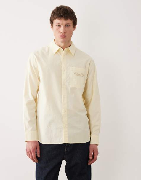 Calvin Klein Jeans oxford shirt in light yellow