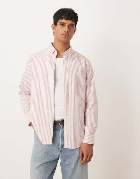 Calvin Klein Jeans oxford shirt in pink stripe - view 1