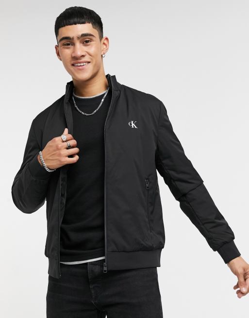 Calvin Klein Jeans padded harrington jacket in black ASOS