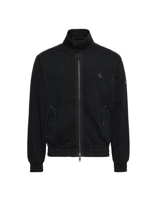 Calvin Klein Jeans padded Harrington jacket with contrast stitch detail in black, 5 of 5