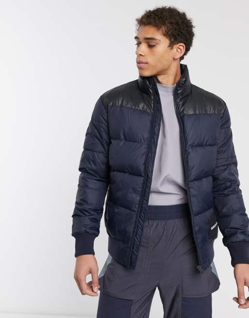 Calvin Klein Jeans padded western puffer jacket in navy | ASOS