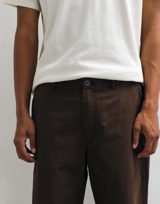Calvin Klein Jeans - Pantalon chino droit en coton style années 90 - Marron, 4 de 5