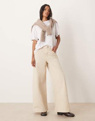 Calvin Klein Jeans - Pantalon chino ultra ample - Beige-Neutre