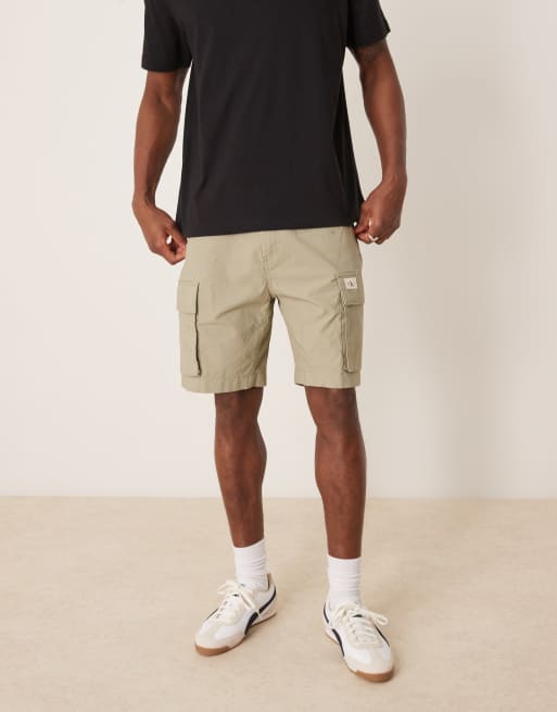 Calvin Klein Jeans - Pantaloncini cargo beige, 3 di 5