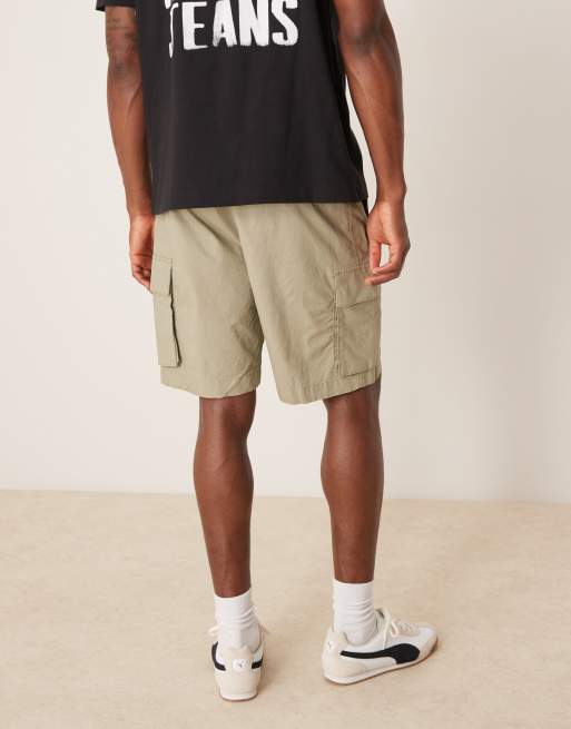 Calvin Klein Jeans - Pantaloncini cargo beige, 4 di 5