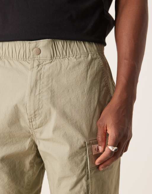 Calvin Klein Jeans - Pantaloncini cargo beige, 5 di 5