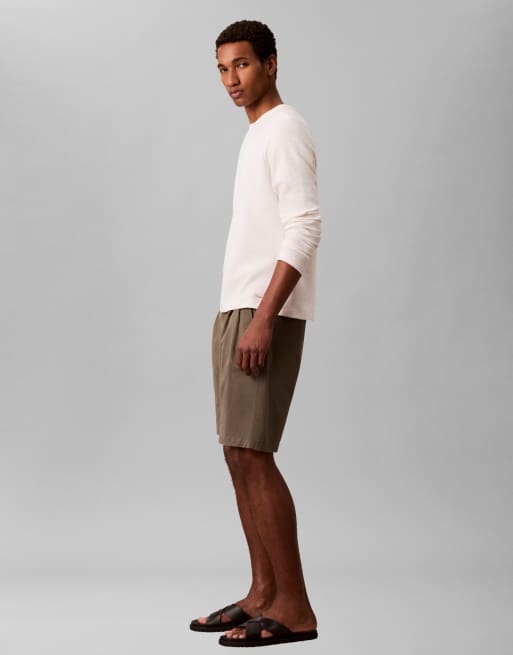 Calvin Klein Jeans - Pantaloncini cargo kaki, 4 di 5