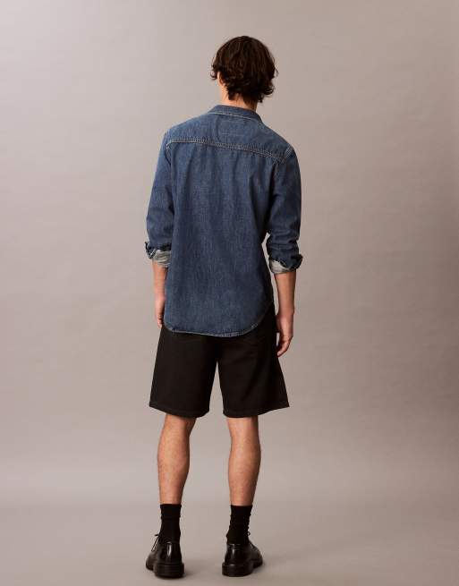 Calvin Klein Jeans - Pantaloncini classici in denim anni '90 neri, 2 di 4