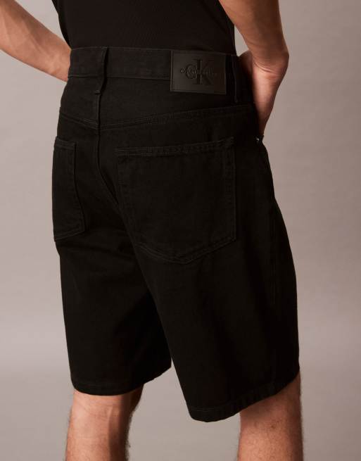Calvin Klein Jeans - Pantaloncini classici in denim anni '90 neri, 4 di 4