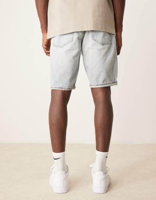 Calvin Klein Jeans - Pantaloncini di jeans regular lavaggio chiaro, 5 di 5