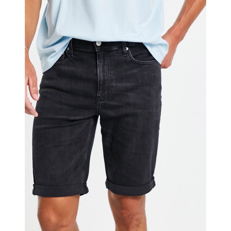 Uomo mrmRn Calvin Klein Jeans - Pantaloncini di jeans slim neri