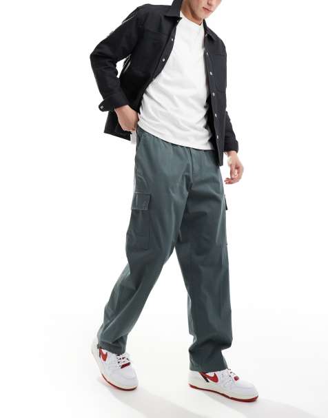 Calvin Klein Jeans - Pantaloni cargo dritti grigio antracite - view 1