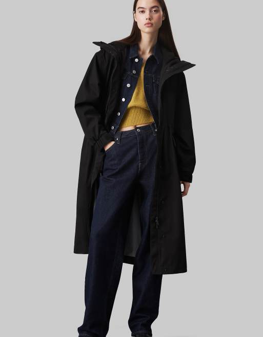 Calvin Klein Jeans - Parka à capuche en tissu technique - Noir