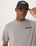 [Calvin Klein Jeans] Calvin Klein Jeans patch logo cap in black One Size Black