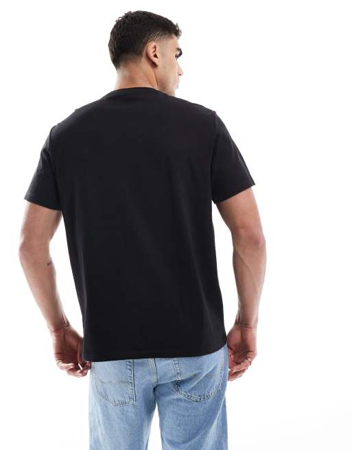 関税込み【  Jeans】 patch logo relaxed t-shirt Calvin Klein Jeans patch logo relaxed T-shirt in black | ASOS